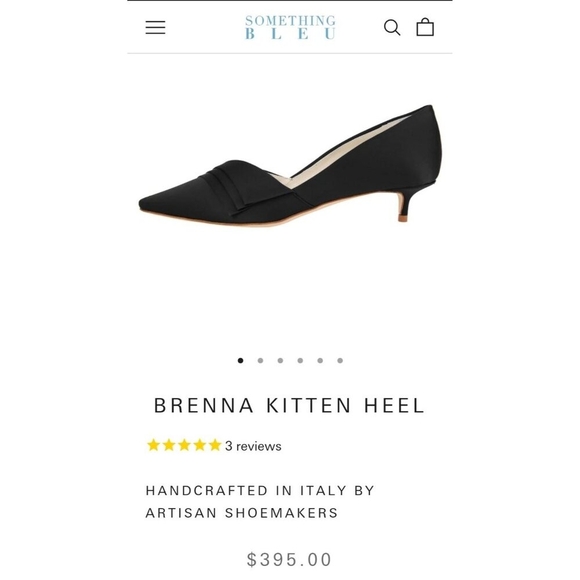 Something Bleu Brenna Kitten Heel HANDCRAFTED IN ITALY BY ARTISAN SHOEMAKERS - Picture 2 of 16